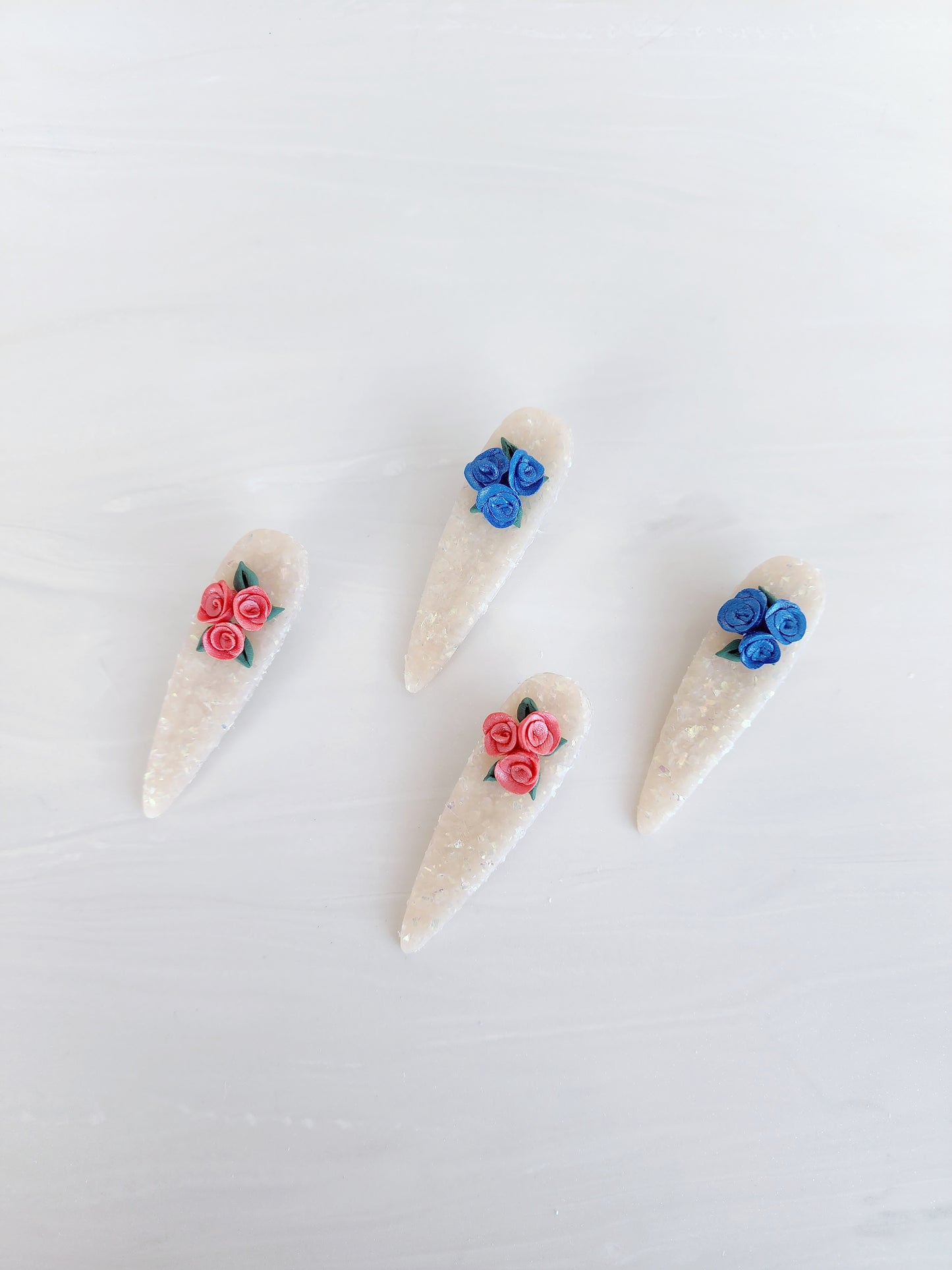 Metallic Roses on Opal