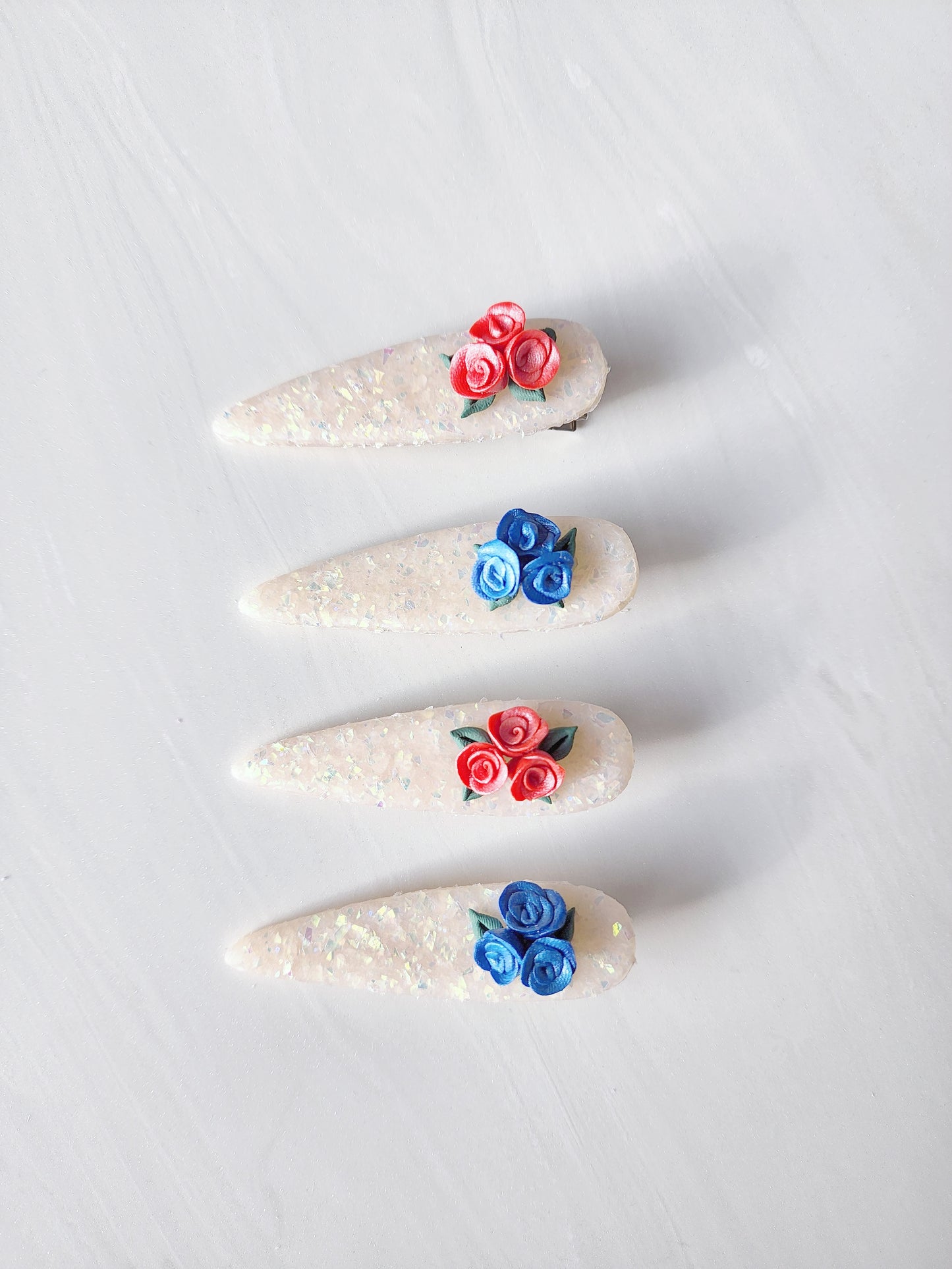 Metallic Roses on Opal