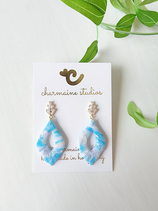 Blue & Purple Translucent - Oval