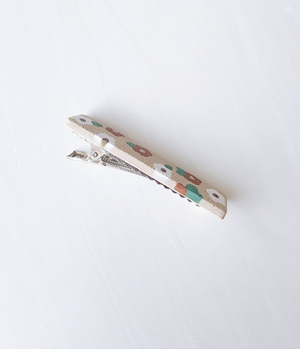 Earthy Flower Hair Clip