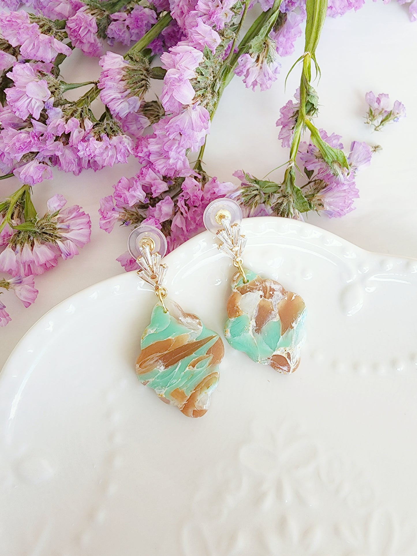 Translucent Marble Green & Brown