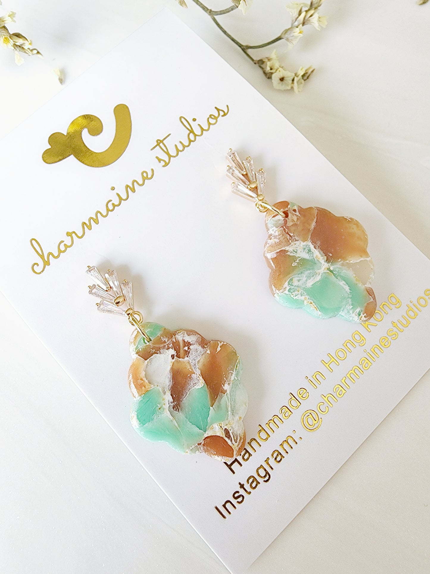Translucent Marble Green & Brown