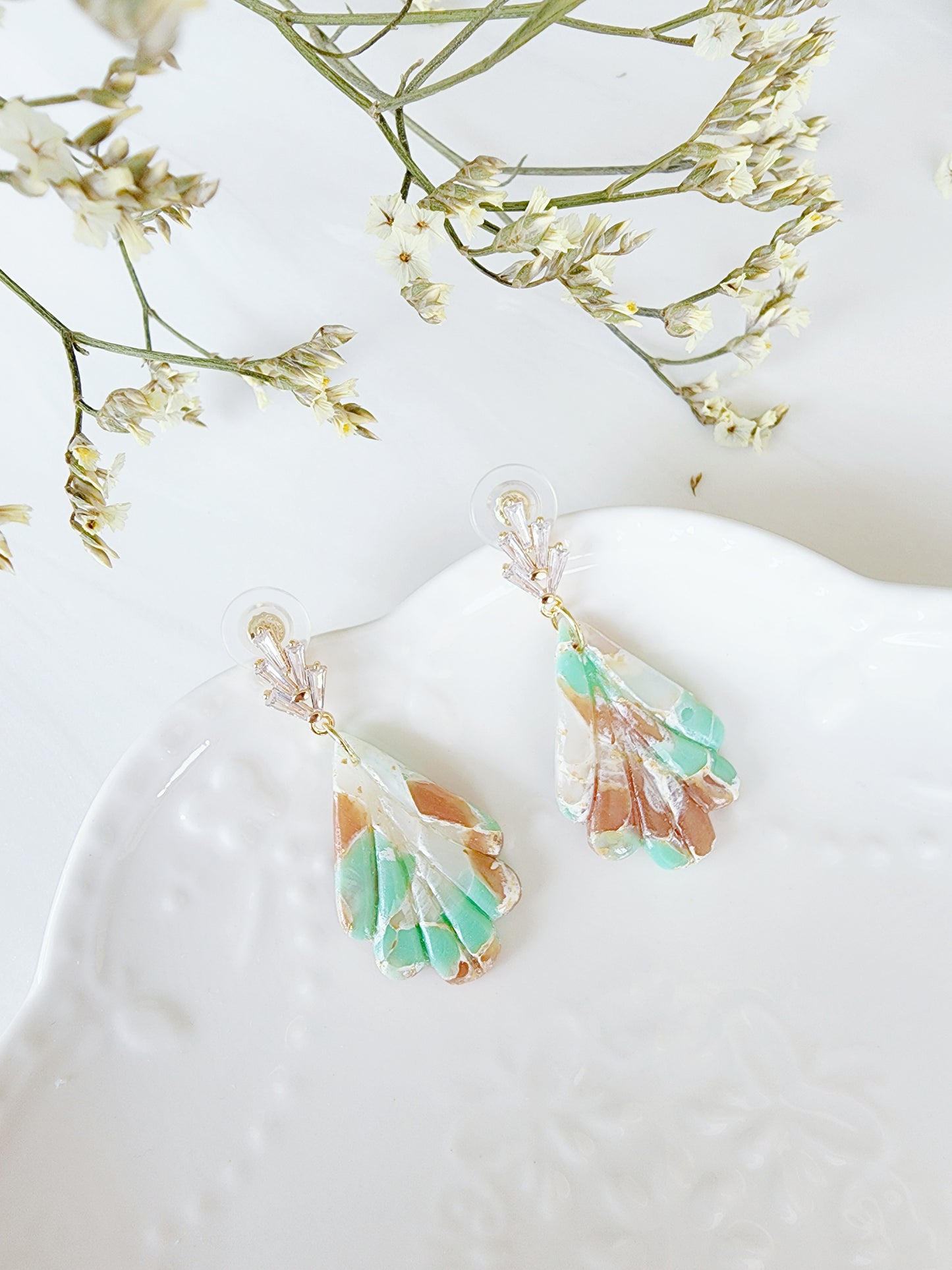 Translucent Marble Green & Brown