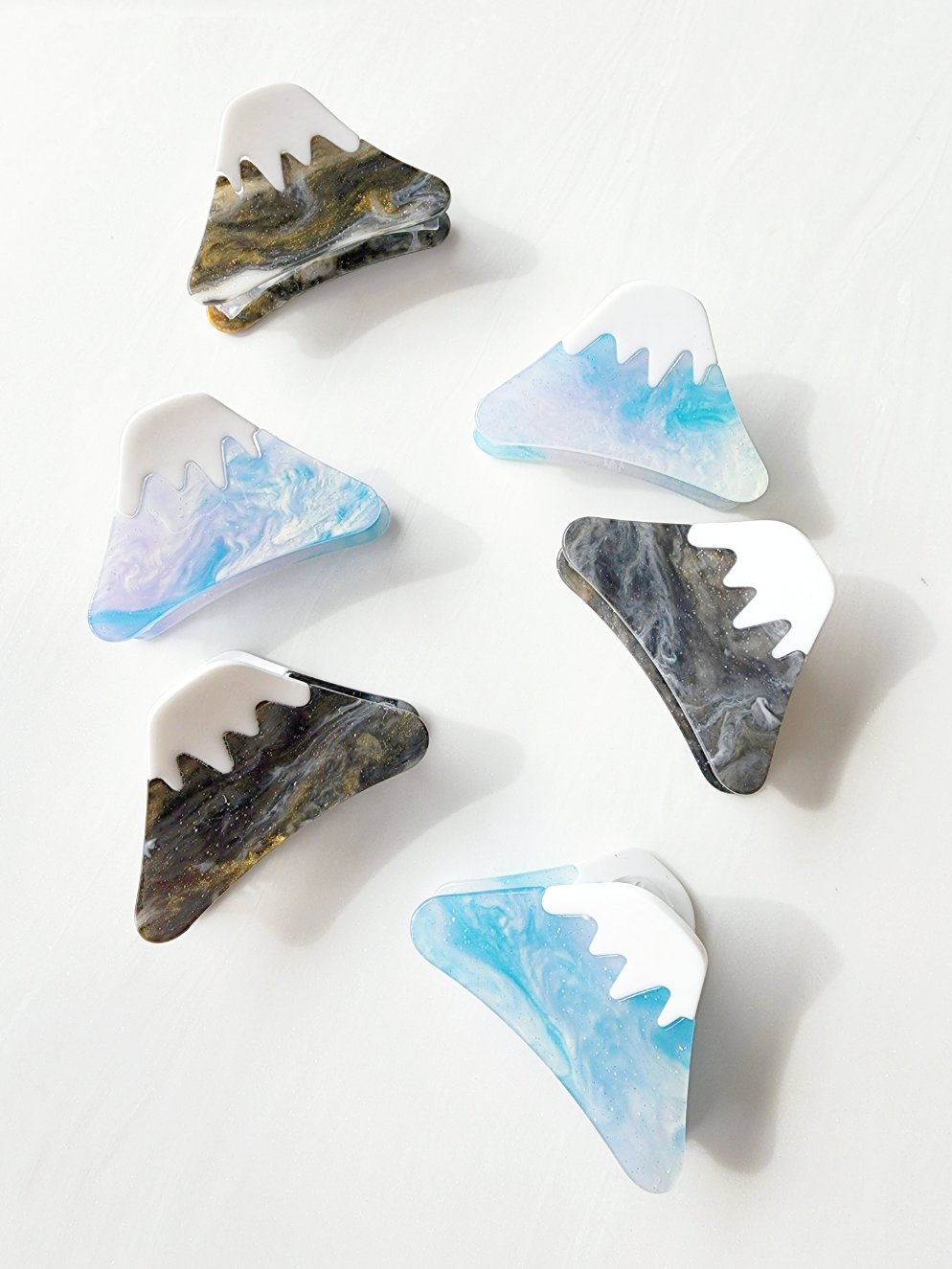 Mount Fuji Hair Claw Clips