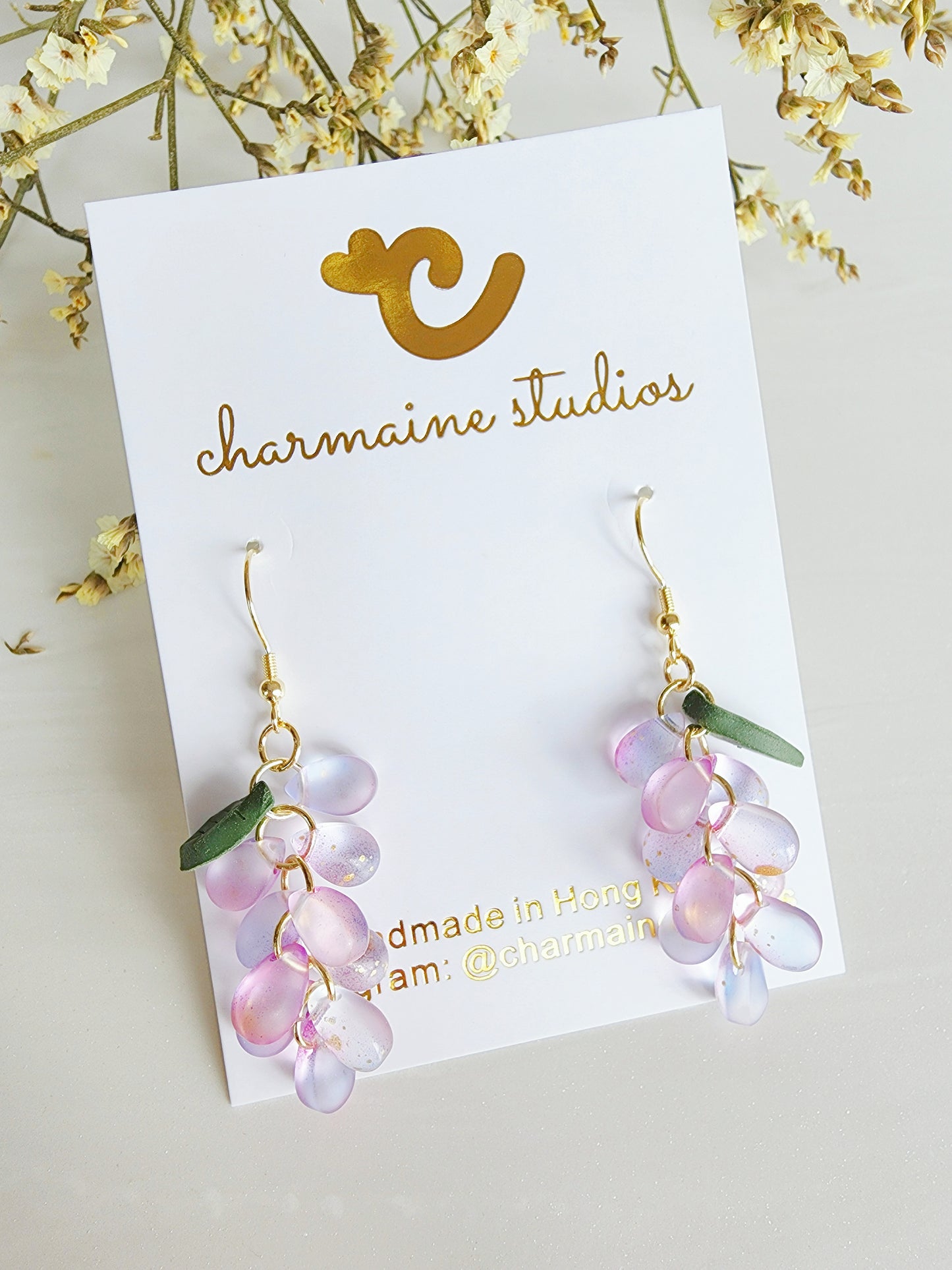 Beaded Grape Dangles