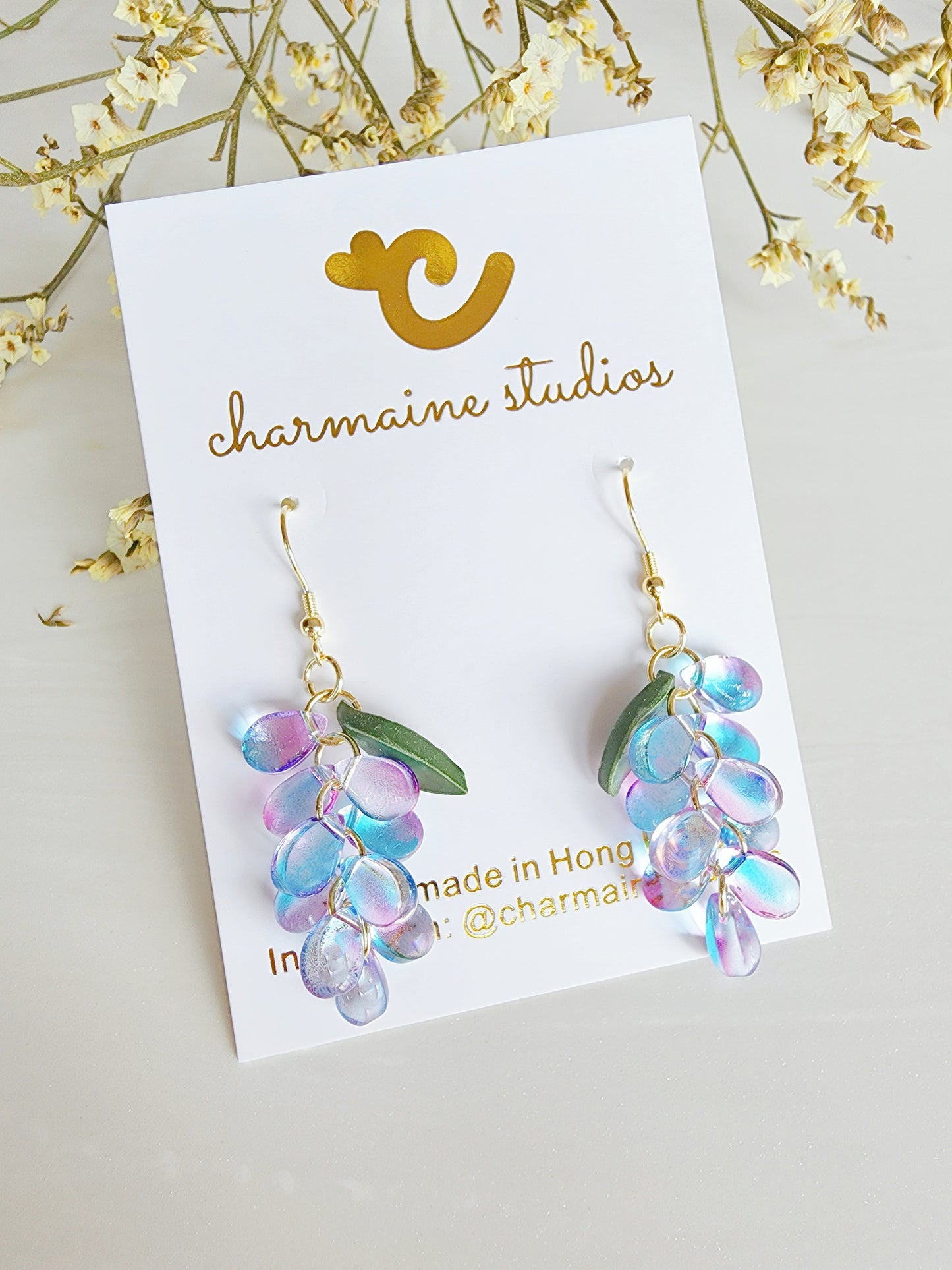 Beaded Grape Dangles