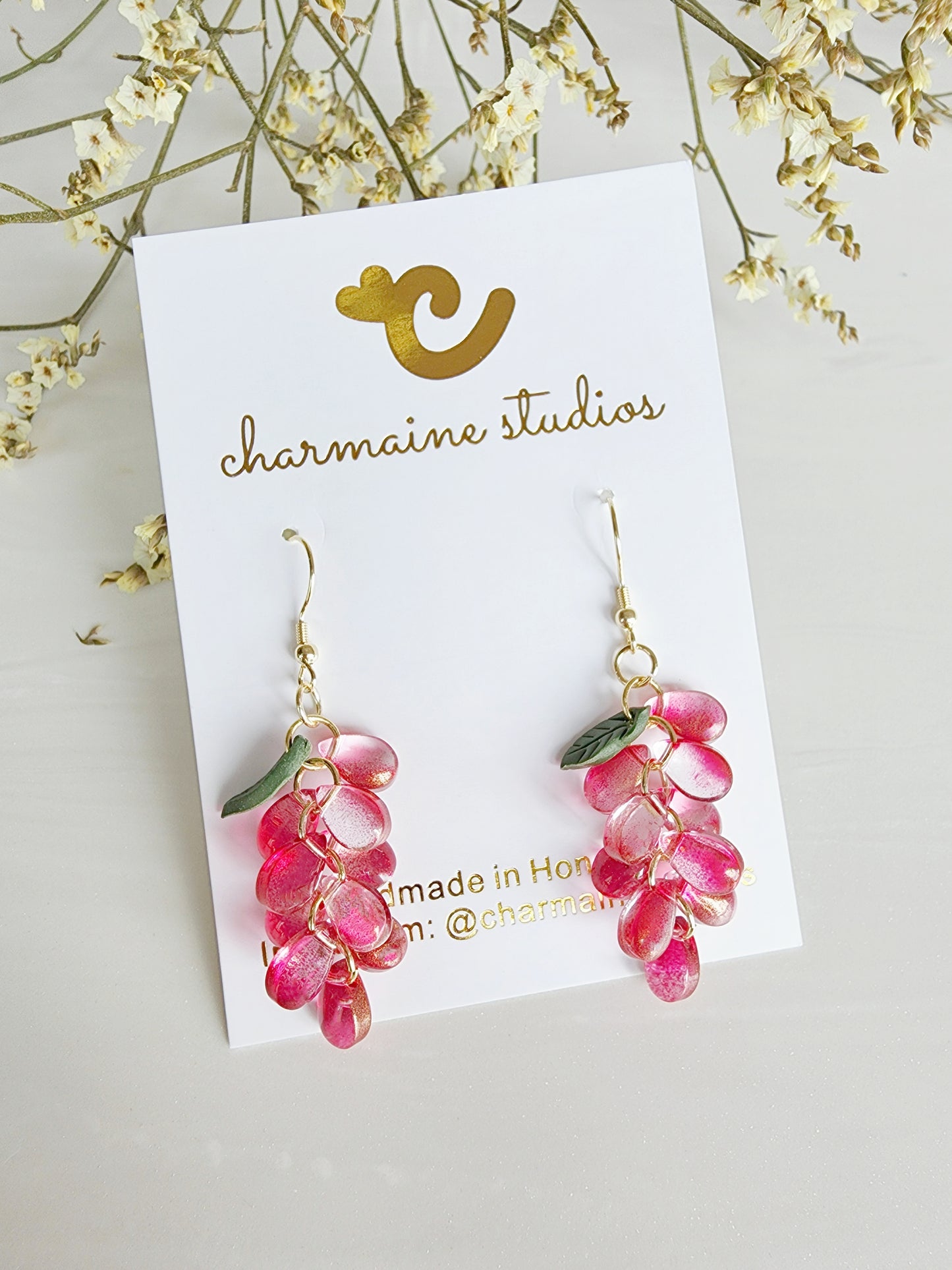 Beaded Grape Dangles