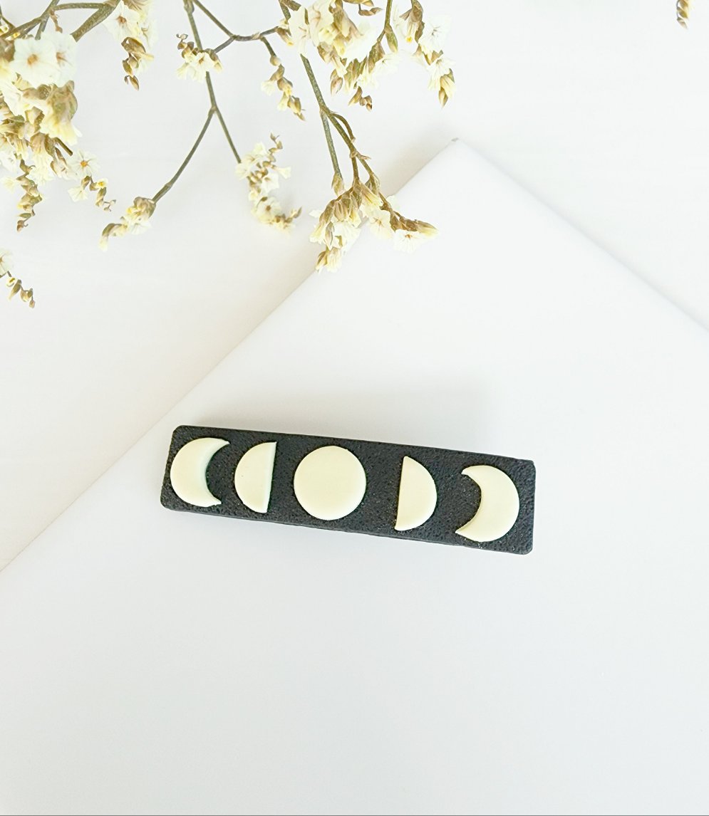 Phases of the Moon Hair Clip