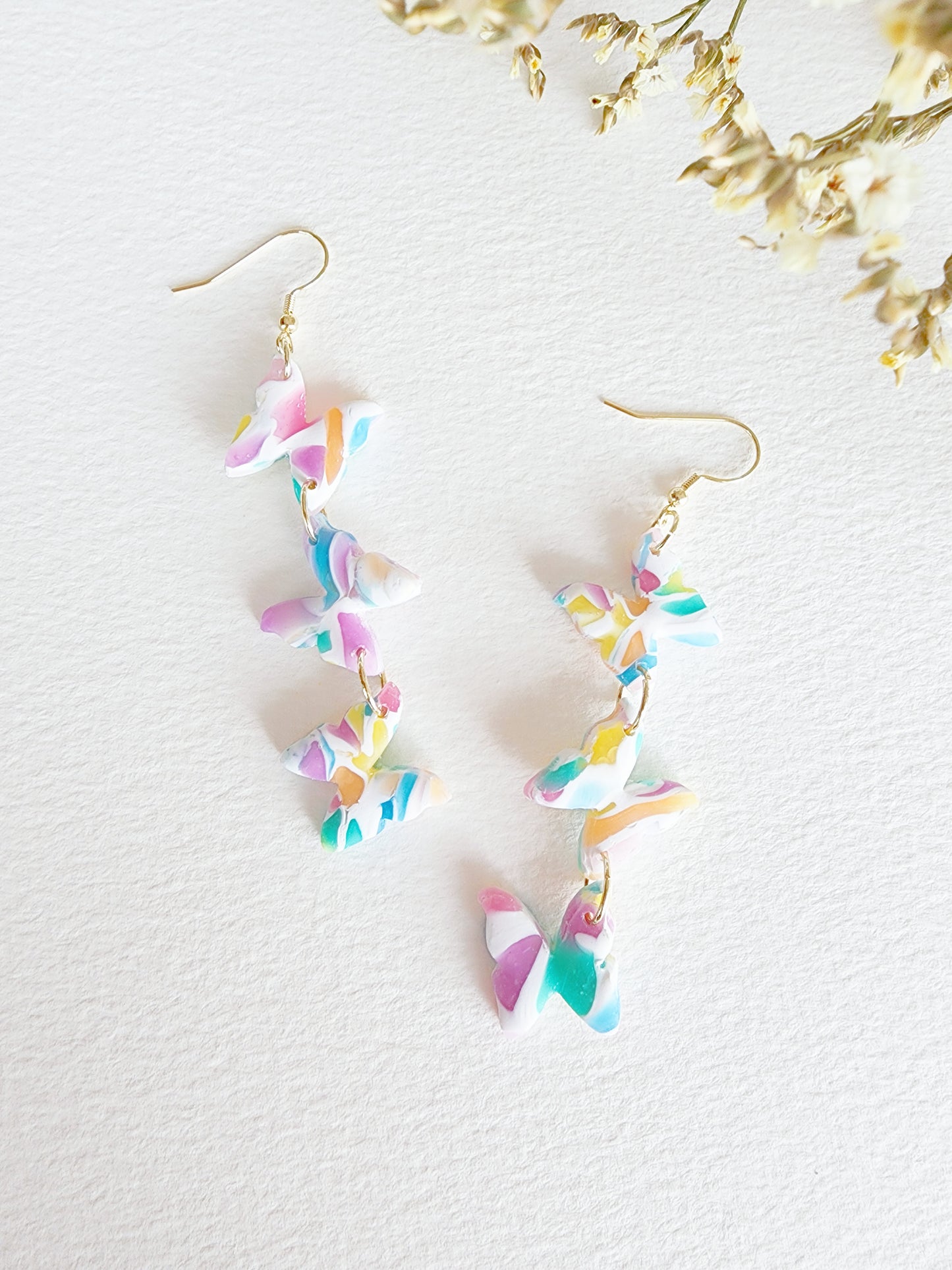Stained Glass Rainbow Butterflies