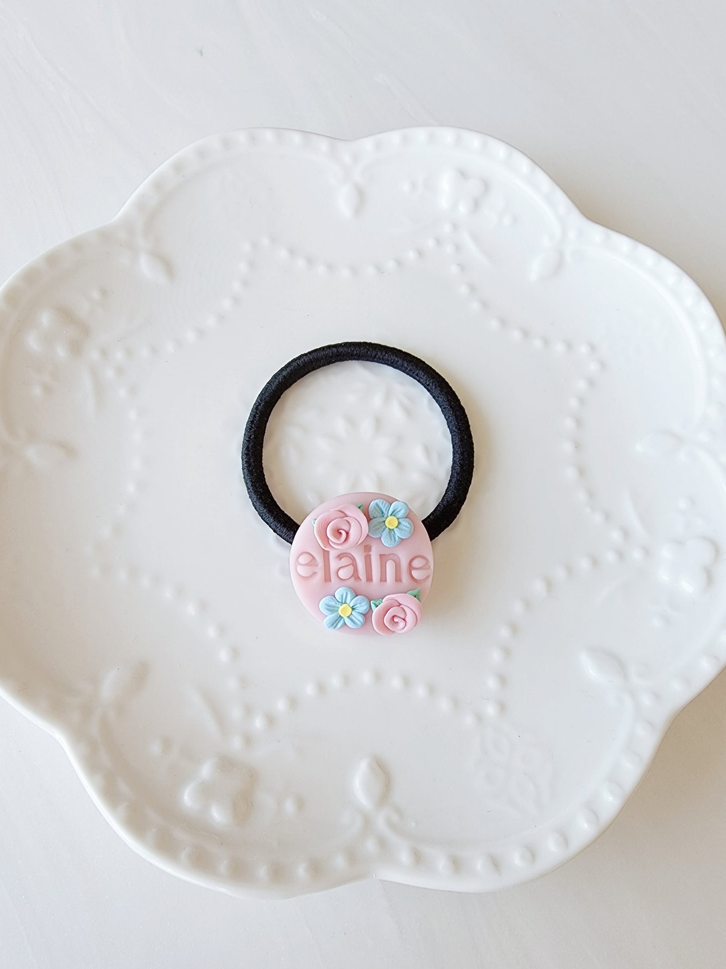 Custom Floral Hair Tie