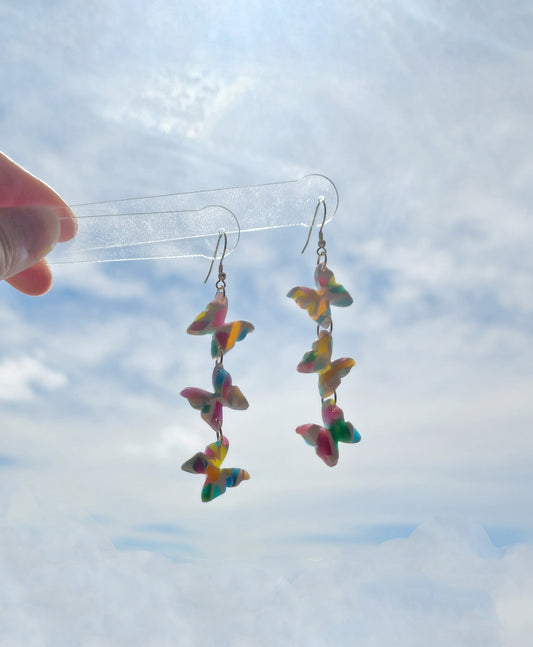 Stained Glass Rainbow Butterflies