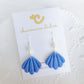 Blue Sparkly Scallop Seashell