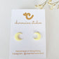 Crescent Moon Studs