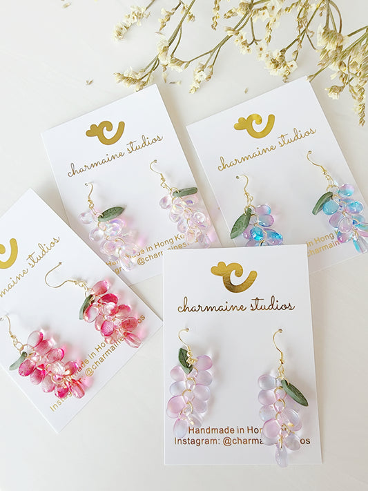 Beaded Grape Dangles