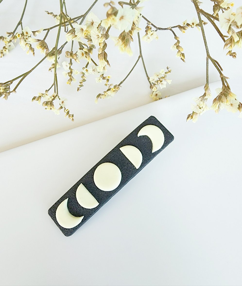 Phases of the Moon Hair Clip