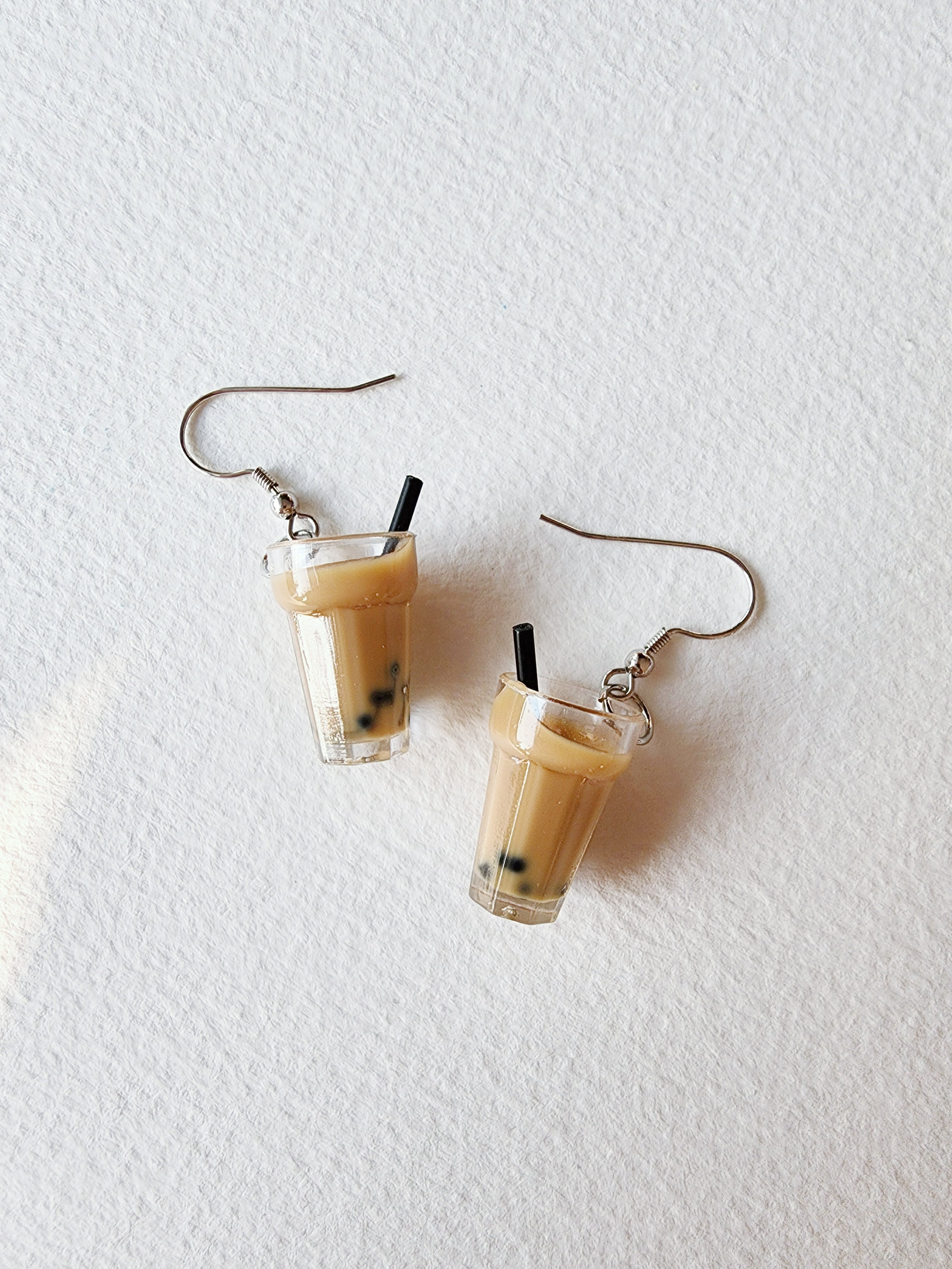 Milk Tea Shaped Dangle Earrings Y2k Cute Temperament Acrylic - Temu