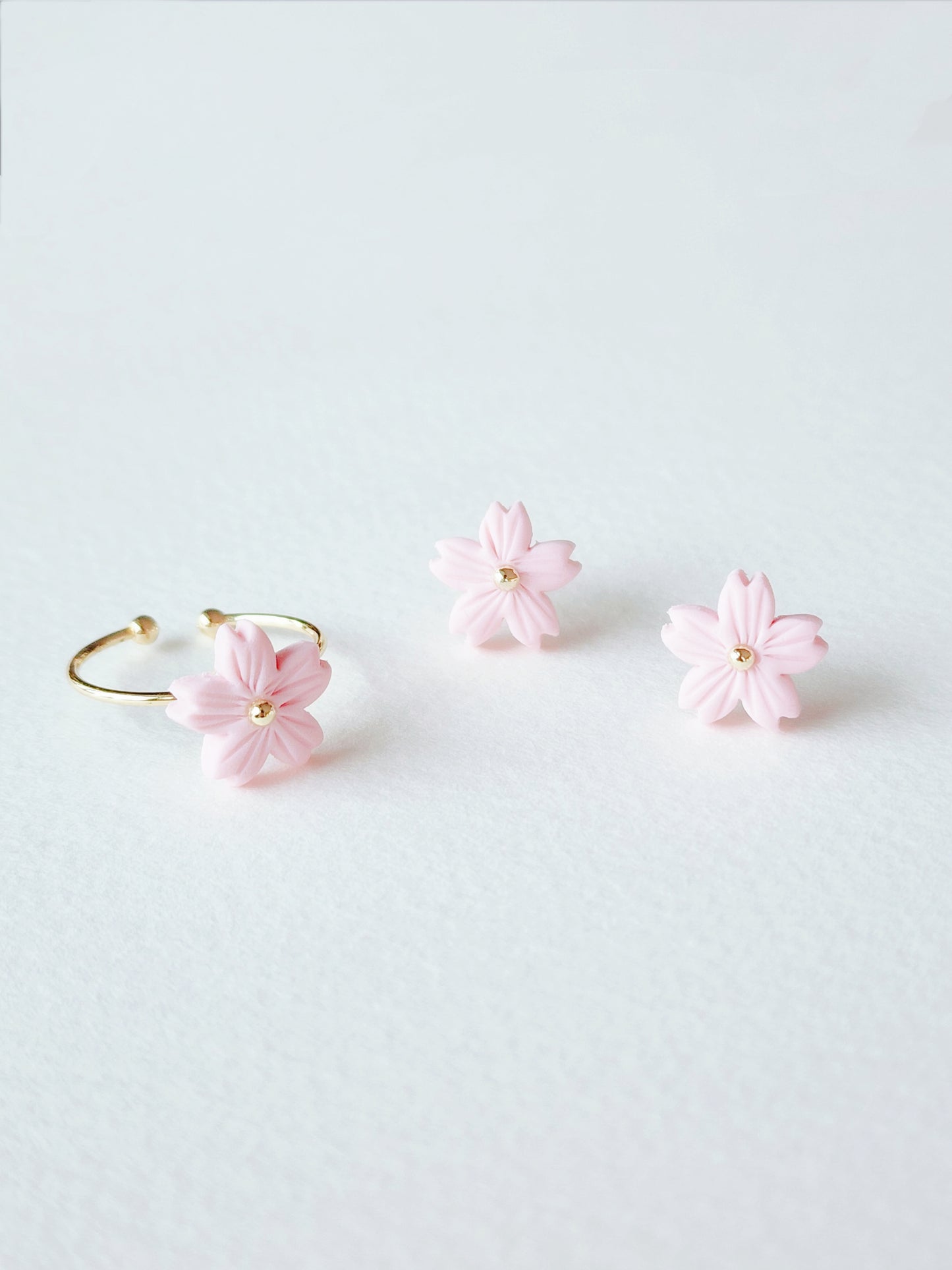 Sakura Studs and Ring Set