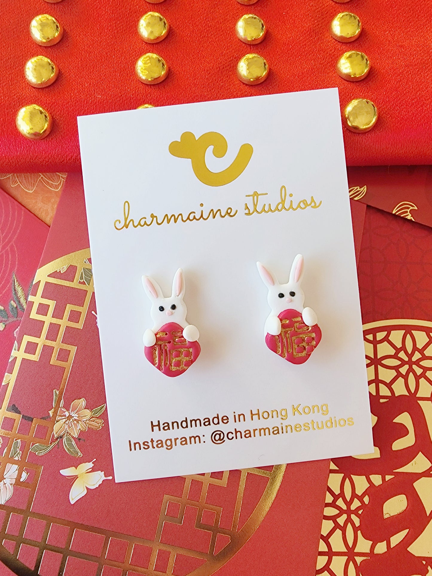 Rabbit 福兔子 Studs