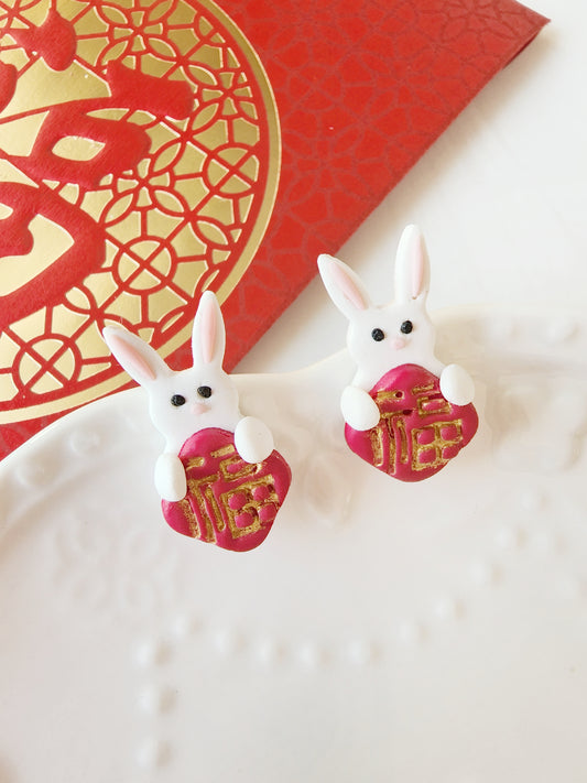 Rabbit 福兔子 Studs