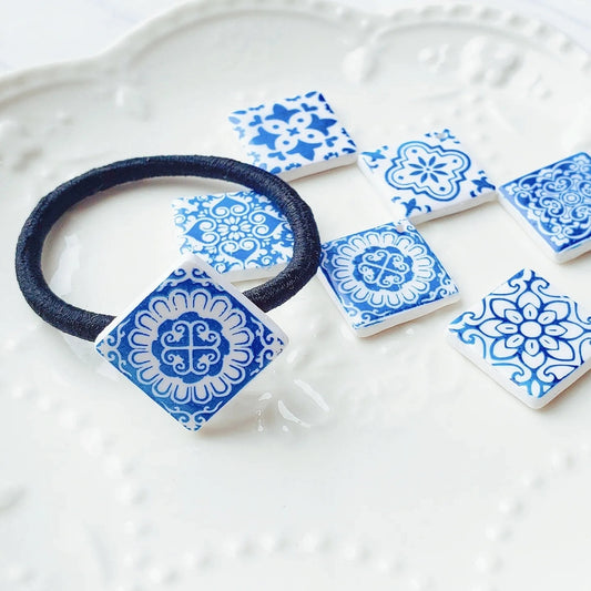 Portuguese Tile Hair Tie