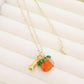 Persimmon & Peanut Necklace & Earring | GOOD THINGS WILL HAPPEN「好事發生 "好柿花生"」