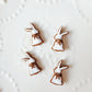 Chocolate Bunnies with Icing and Ribbon