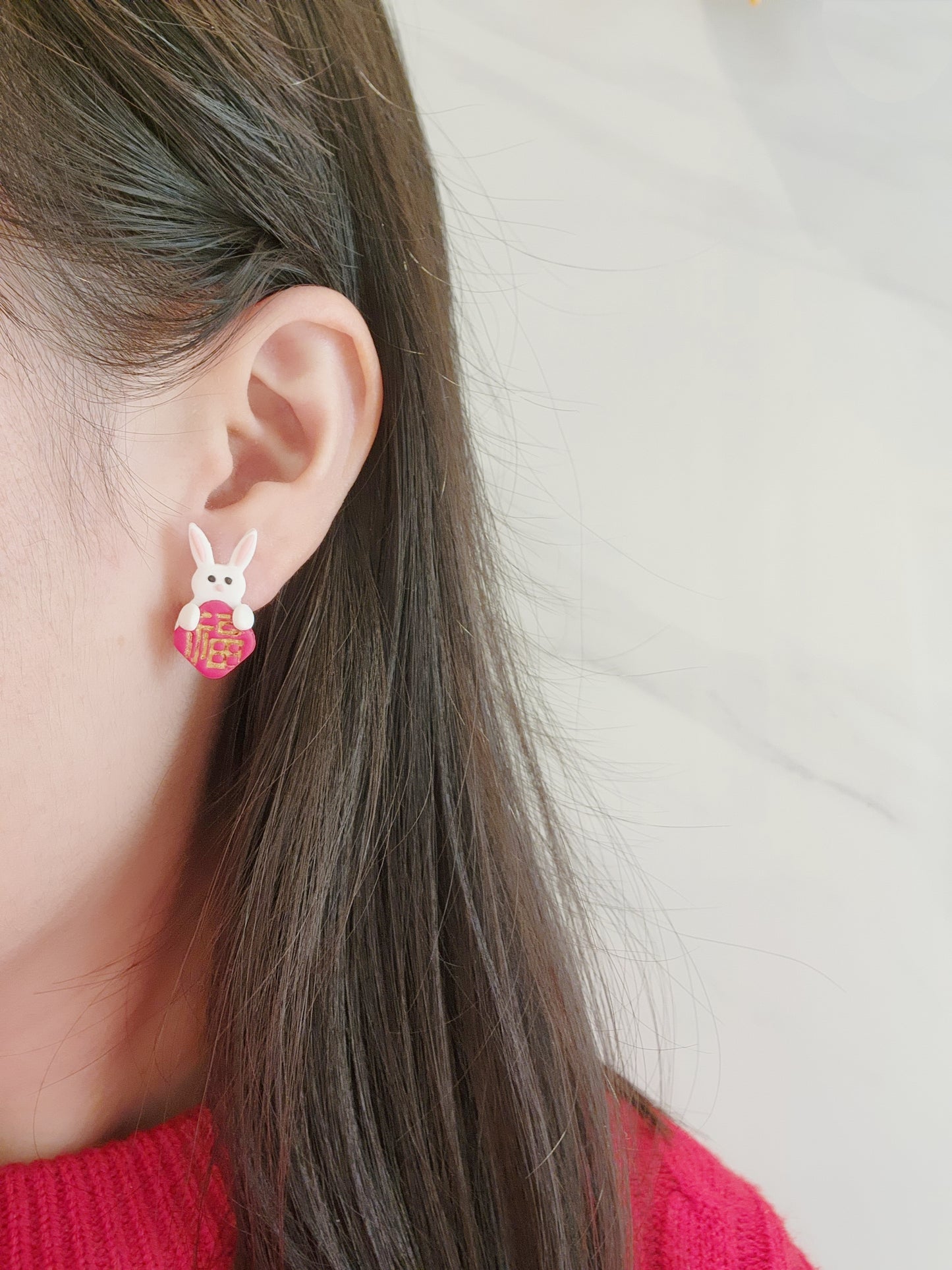 Rabbit 福兔子 Studs