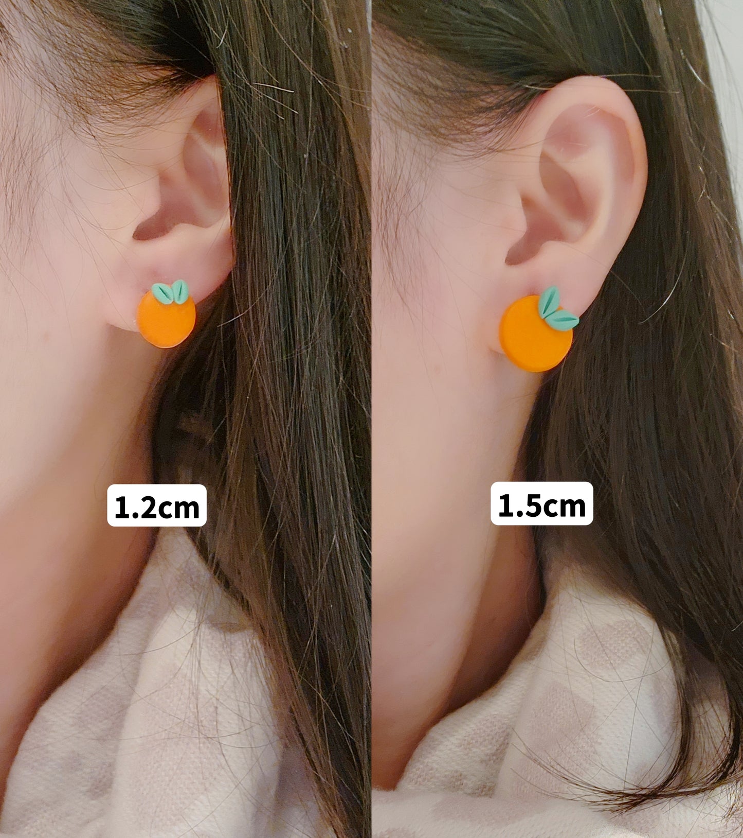 Tangerines (Studs & Hair Clip)